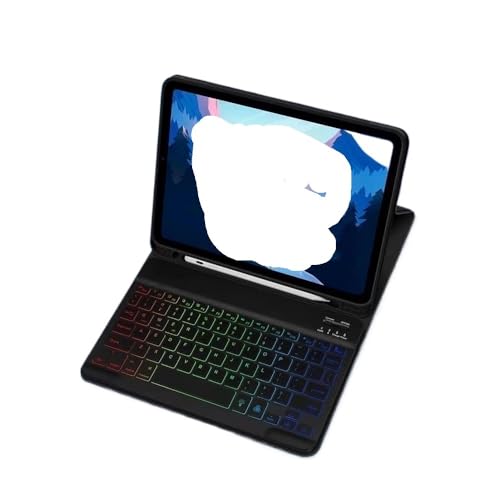 Funda blanda de cuero iPad Pro 11 teclado QWERTY RGB con ranura para bolígrafo 2022 2021 2020