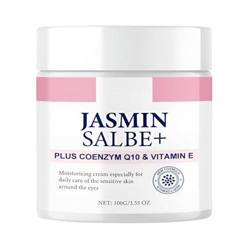 Jasminsalbe Plus,100ml Jasmin Salbe Augen, Augencreme Augenringe Schlupflider, Gegen Falten Augenstraffung Jasmin Creme, Entfernen Tränensäcke und Schwellungen Collagen Eye Cream