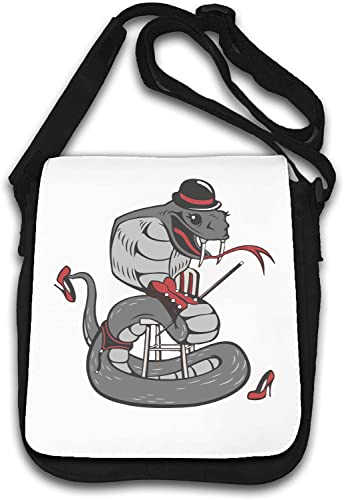 Sac à bandoulière Blanc Dancer Cobra texture serpent