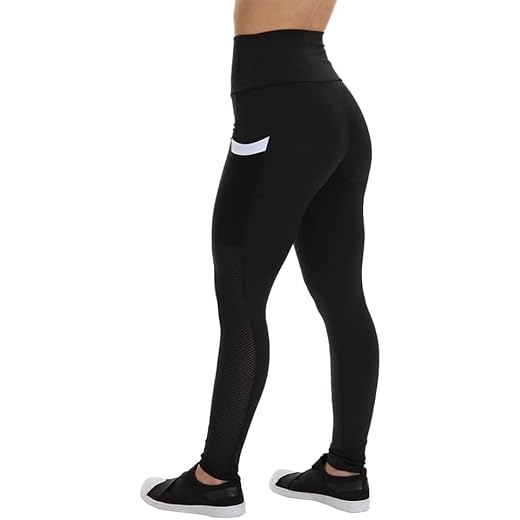 Calça Legging Com Bolso Fitness Cintura Alta Microfibra Feminina Adulto (BR, Alfa, G, Regular, Regular, Rosa)