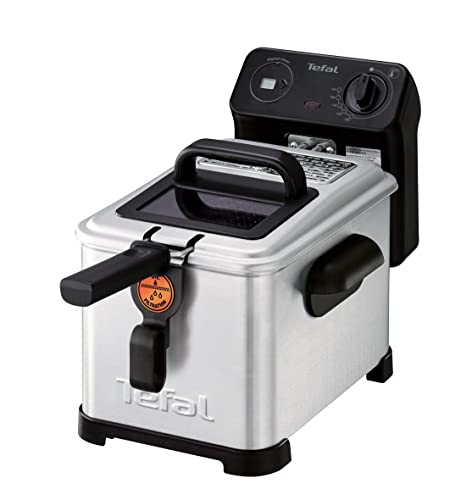 Tefal Filtra Pro FR5160 Friteuse - Capaciteit van 4L waar in een keer 1,3 kg frietjes - 2400 W vermogen - Regelbare thermostaat - Zwart, Roestvrij Staal