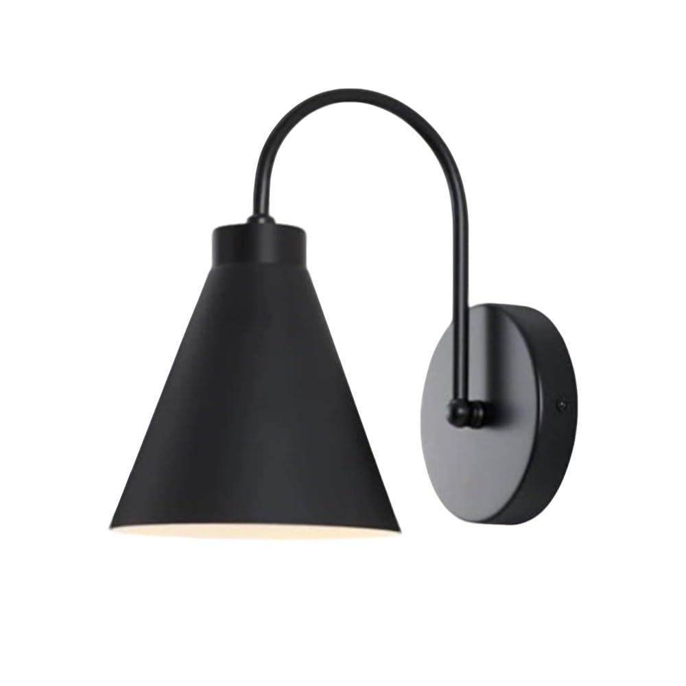 Lámpara de pared de metal negro con acabado retro industrial para interiores sofisticados 8