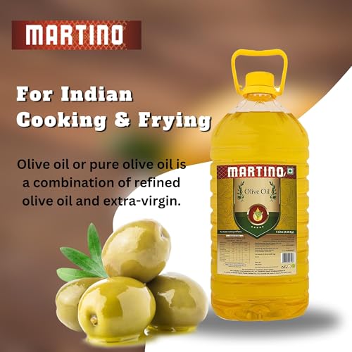 Image of Martino Extra Light Olive Oil 5 Litre | Classic for Indian Cooking | Neutral Taste & Flavour | High Heat Stability | Ideal for Frying, Roasting, Sauteing & Everyday Cooking