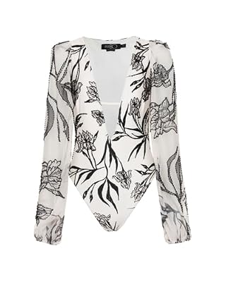 PATBO, Iris Long Sleeve Embroidered One Piece, L, Off White