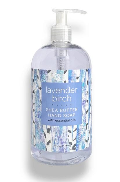 Greenwich Bay Trading Jabón de manos de abedul de lavanda  Botella de 16 onzas líquidas  Jabón líquido hidratante para manos con lavanda calmante y