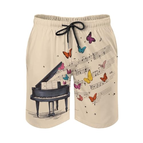 Music Notes Piano Mens Swim Trunks Quick Dry Board Shorts Beach Swimwear Bathing Suits2