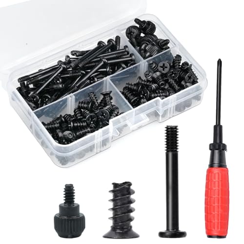 160Pcs Carbon Steel PC Screws,Computer Screws for Liquid Cooler | Carbon Steel Computer Screws Assortment Kit,Includes 10Mm,30Mm PC Case Fan Screw Kit to Secure Liquid Cooler in Desktop