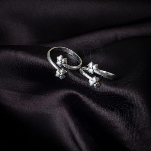 Image of 925 Sterling Silver Peacock Design Toe Ring for Women and Girls | Polish Adjustable Toe Bichiya | Adjustable