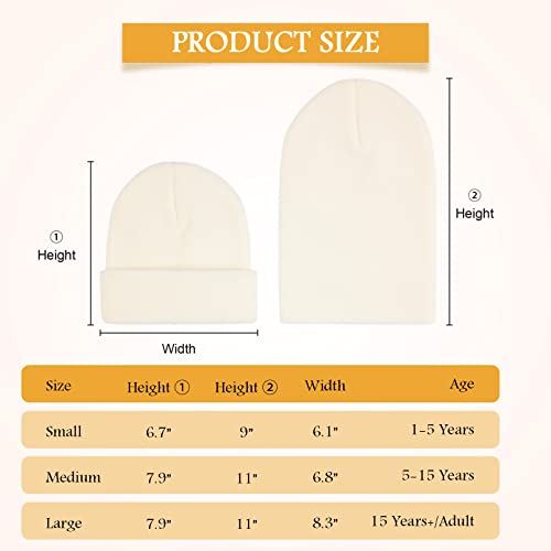Gorro de invierno para niños con diseño de calavera blanco talla L 6
