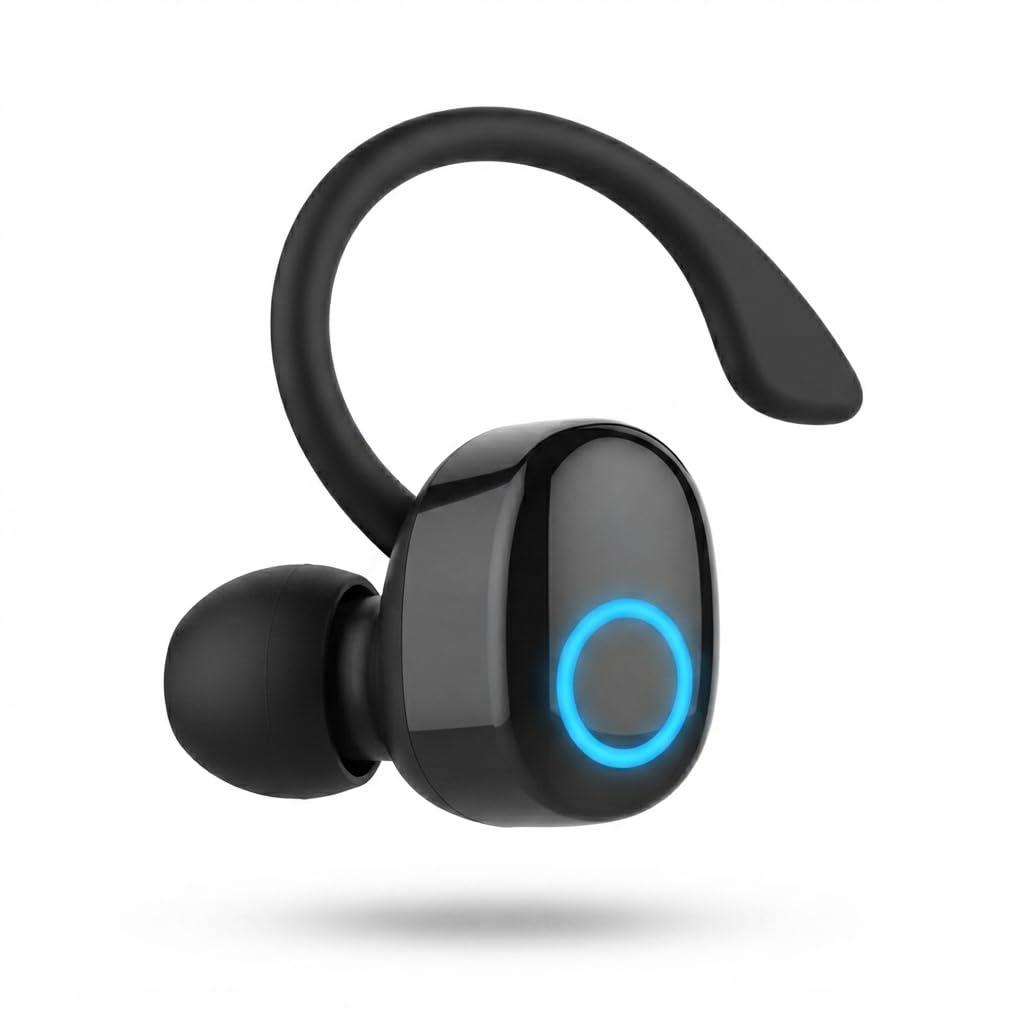 Drumstone (3 Years Warranty Super Mini Wireless Bluetooth Headset with Ear Hook, Noise Isolation, HD Sound, Lightweight Single Ear Earbud with Long Battery Backup for Calling, Music and Handsfree Use-image-7