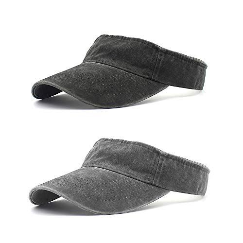 Image of HH HOFNEN Sports Sun Visor Hats Cotton Twill Ball Adjustable Sun Caps for Men Women
