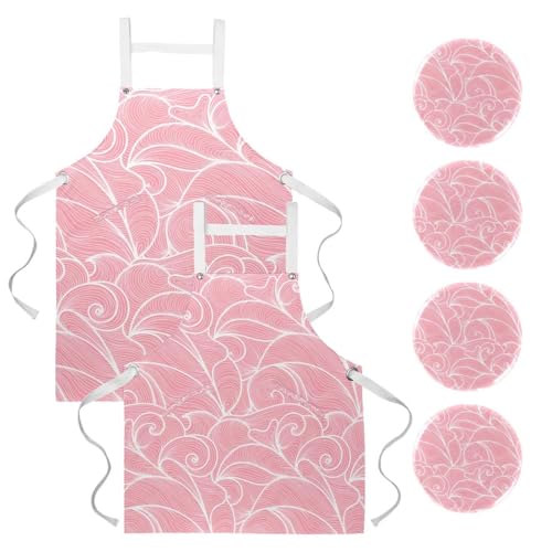 Tablier de serveuse multicolore idéal pour pâtisserie et bistrot