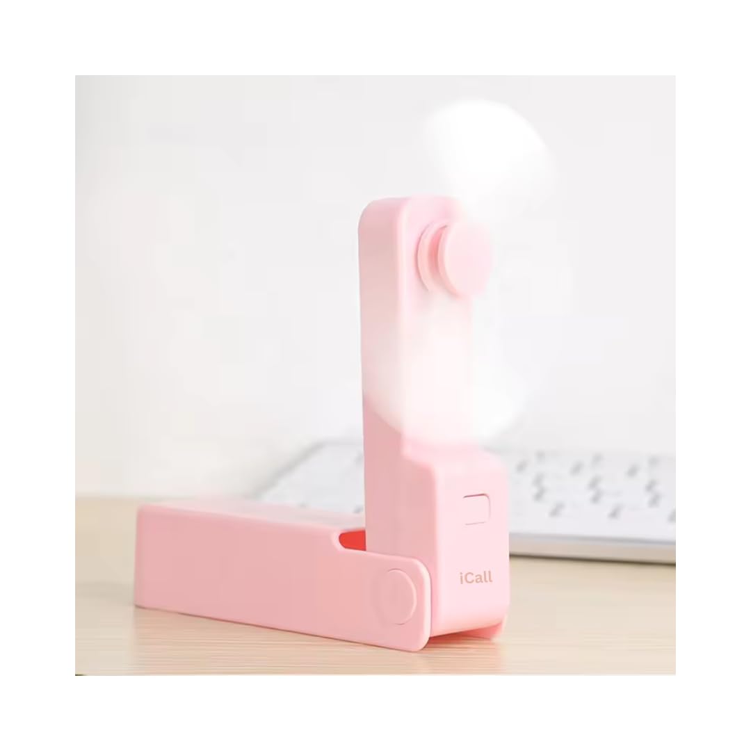 icall Mini Pocket LD1 Hand Fan (3 Speed) modes Build-in Rechargeable Battery with Table Holder Powerful Rechargeable Fan (Pink) (B0D2HQZXMK) Amazon Price History, Amazon Price Tracker