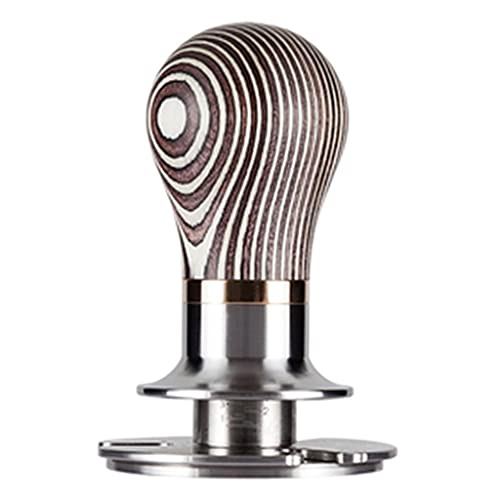 KHATI Coffee Espresso Tamper Flat 304 Stainless Steel Base Engineered Wood