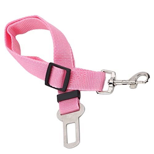 RASTKY Cinturón de Seguridad Ajustable para Mascotas - Correas de Seguridad Resistentes Al Desgaste para Perros Gatos - Gancho de Aleación de Zinc - 19.2'-31.1' - Accesorios para Mascotas para (Pink)