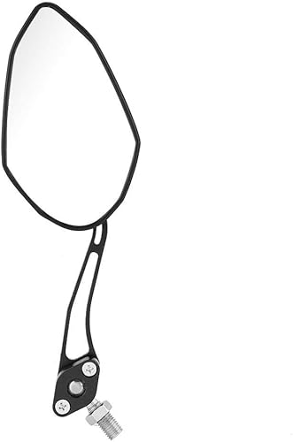 Miniatura 7 de Espejo retrovisor de motocicleta negro cromado para scooter, par de espejos retrovisores universales de aleación de aluminio de 0.315 in y 0.394 in