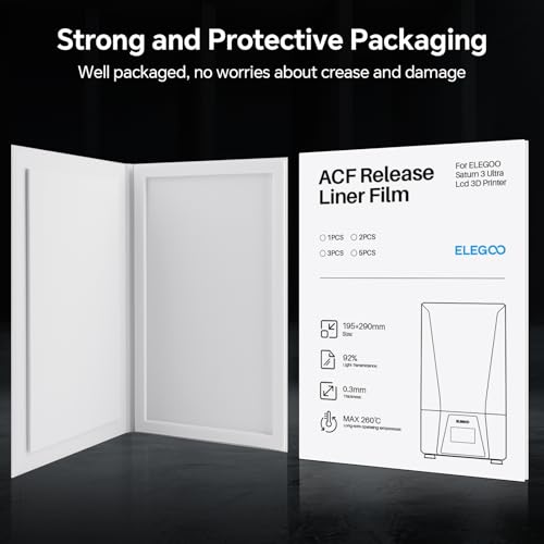Image of ELEGOO 3 PCS ACF Release Liner Film for ELEGOO Saturn 3 Ultra Resin 3D Printer