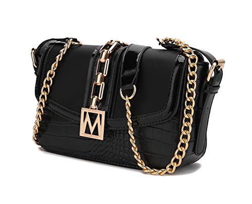MKF Crossbody Bag for Women – PU Leather Lady Pocketbook Handbag – Side Messenger Purse, Shoulder Chain Strap