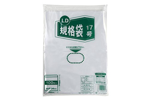 伊藤忠リーテイルリンク LD規格袋 0.04mm 17号 100枚入