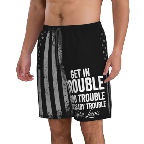 Get in Good Necessary Trouble Swimtrunks John Lewis-Protests Men's Beach Shorts3