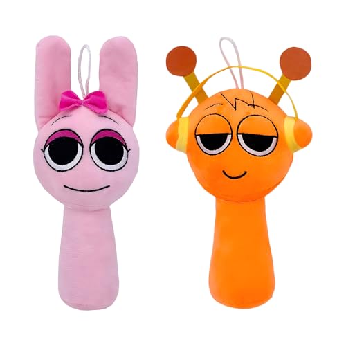 CJAPGJW Kuscheltier, 2 Stück Plüschen Spielzeug, Onetraum Kuscheltier Stofftiere Plüschspielzeug, Robust Plüschen Spielzeug, Geeignet Für Kinder und Spielefans (Pink, Orange)