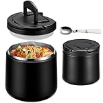 Itslife Termo para Comida 600ml, Recipiente Térmic...: 🍱【Nueva tapa con estructura de hebilla】Nuestros recipientes térmicos para alimentos están hechos con un diseño de bloqueo de empuje, simplemente tire del mango hacia arriba 90 ° para abrir la tapa, esto es muy amigable para los niños para que incluso...