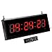 JEVX Reloj Digital de Pared Grande 7 en 1 con Mando a Distancia - Cronometro, Temporizador para Sesiones de Partido, Iluminacion en Color Rojo con 9 Niveles, Termometro, de Sobremesa y para Colgar