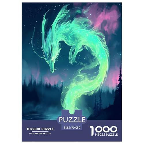 Puzzle de dragón de 1000 piezas: obra de arte y entretenimiento mental para mayores de 12 años