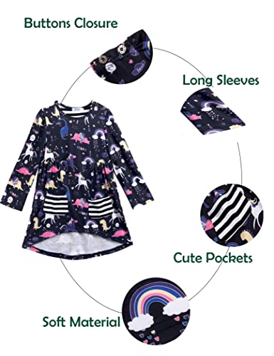 Image of Arshiner Little Girls Outfits Cute Clothing Sets Long Sleeve 2pcs Pants Sets with Pockets