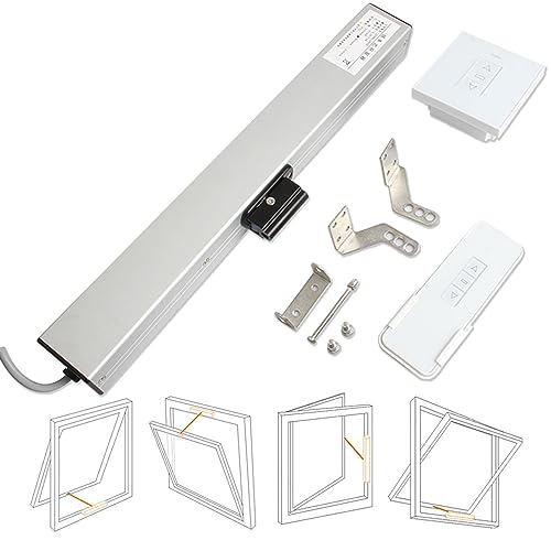 24V Abridor Automático de Ventanas, Abridor de Ventana con Cadena Eléctrico, Motor de Cadena para Ventanas para Ventana abatible Techo Corredizo Ventilación de Techo (Color : Motor+Remote+Switch, Ta