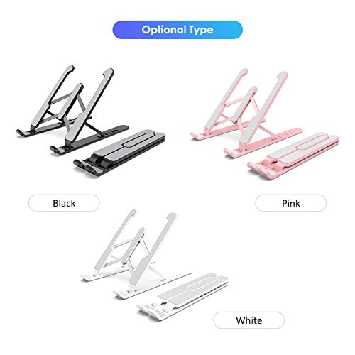 Docooler suporte para laptop de 6 níveis de altura ajustável, suporte para computador portátil, dobr