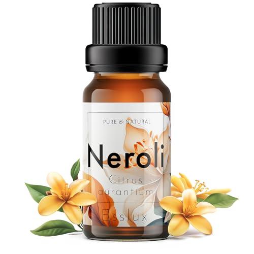 Image of Esslux Neroli Essential Oil - Boosts Sleep Quality and Moisturizes Skin - Neroli Oil for Relaxing Bedtime - 100 Therapeutic Grade for Aromatherapy and Topical Use - 15ml