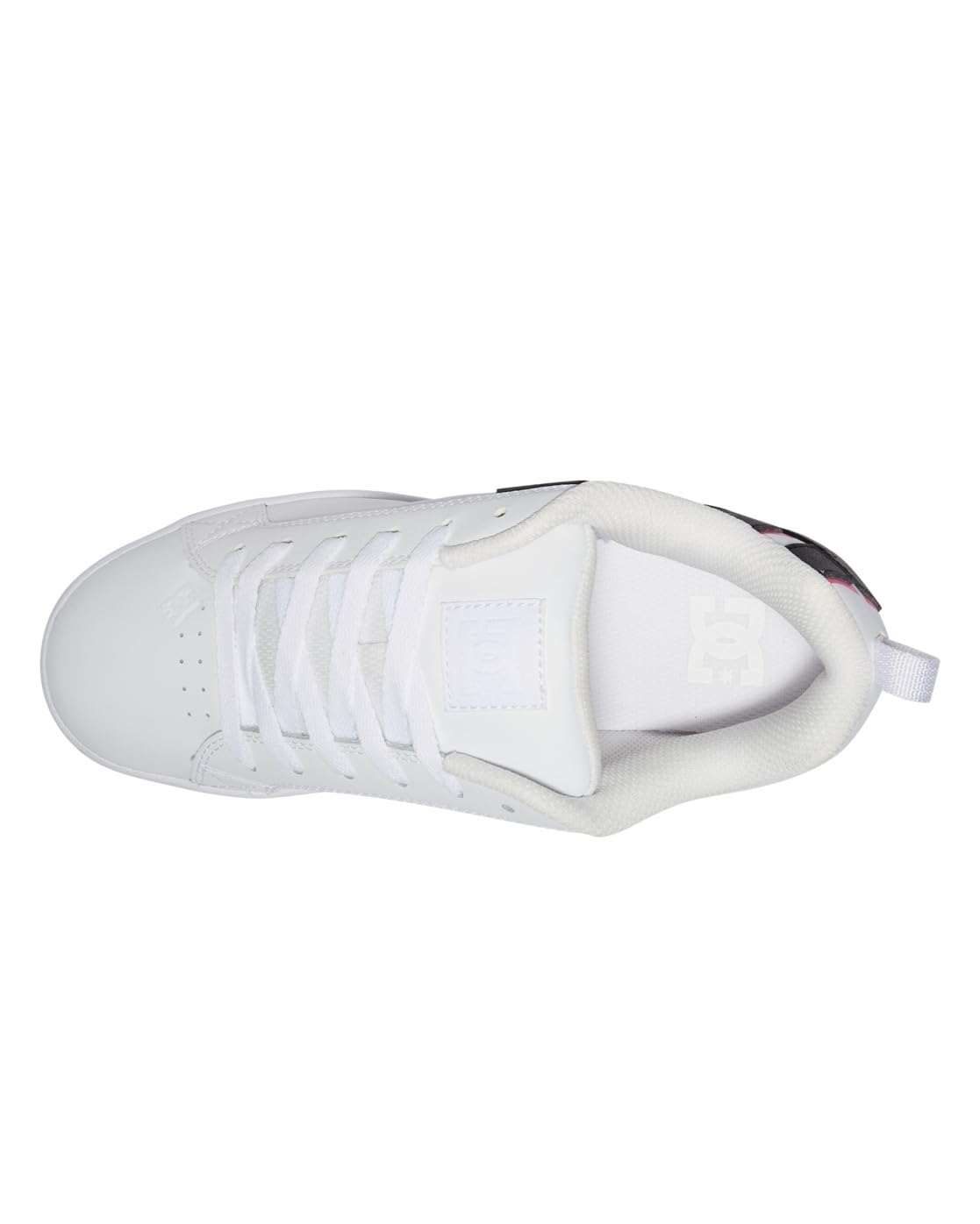 Dc Shoes Baskets Court Graffik pour Femme, Black White Crazy Pink, 36 EU