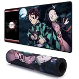 Demon Slayer Large Gaming Mouse Pad 31'x15' XL Computer Desk Mat, Anime