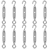 [Ampliamente utilizado]: Adecuado para alambre de acero, antena, tendedero, cadena y otras cuerdas. También es adecuado para aplicaciones exteriores de cuerdas de tiendas de campaña, luces colgantes, barandillas de cubiertas, etc.