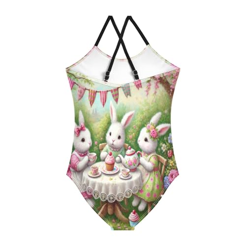 Rabbit Tea Party Bathing Suits for Girls Swimsuit Swimsuits One Piece Summer Beach Swimwear2