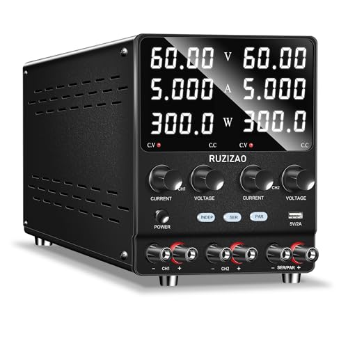 RUZIZAO fAo ϒ艻d 60V 5A 24ddd͕\ / ϊ60V 10A/120V 5A d GR[_ XCb`Od 4-in-1 dC@ 2lő\ {vOp[ {