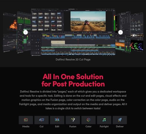 Image of Davinci Resolve Pro Studio 20 2026 Version (100% Genuine) for Mac OR Windows (1PC /MAC) (Remote Installation) (Pre-Activated) Lifetime Validity (Video Editing Editor)