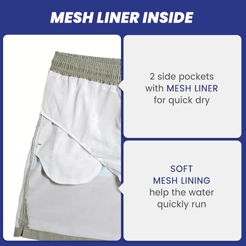 Image of maamgic Mens 7 inch Stretch Swim Trunks Quick Dry Mesh Lining Swimwear Bathing Suits