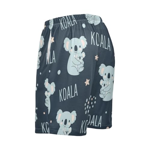 J JOYSAY Koala Star Dark Blue Pajama Shorts Mens Lounge Sleep Shorts Straight-Fit Men Pajama Bottoms4