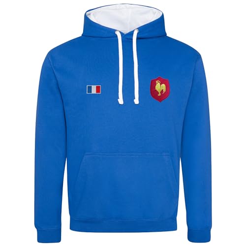 Super Lemon Sweat à capuche France Rugby - Pull unisexe - Équipement de supporter pour les fans de rugby - Vêtements confortables et chauds pour tournoi des...