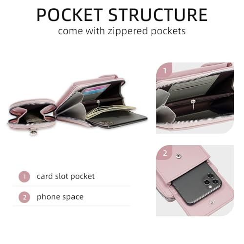 Small Crossbody Bags for women Trendy Leather Phone Wallet Purses Handbag with adjustable strap4