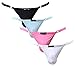 YKC Men Briefs Low Rise Ice Silk Sexy String Bikini Briefs Underwear 4Pack