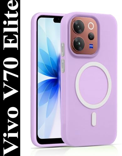 Image of AeoFit Matte Back Cover for vivo V70 Elite 5G | Shockproof Soft TPU Case with Camera Protection | Slim & Lightweight Back Cover Case for vivo V70 Elite 5G (Purple)