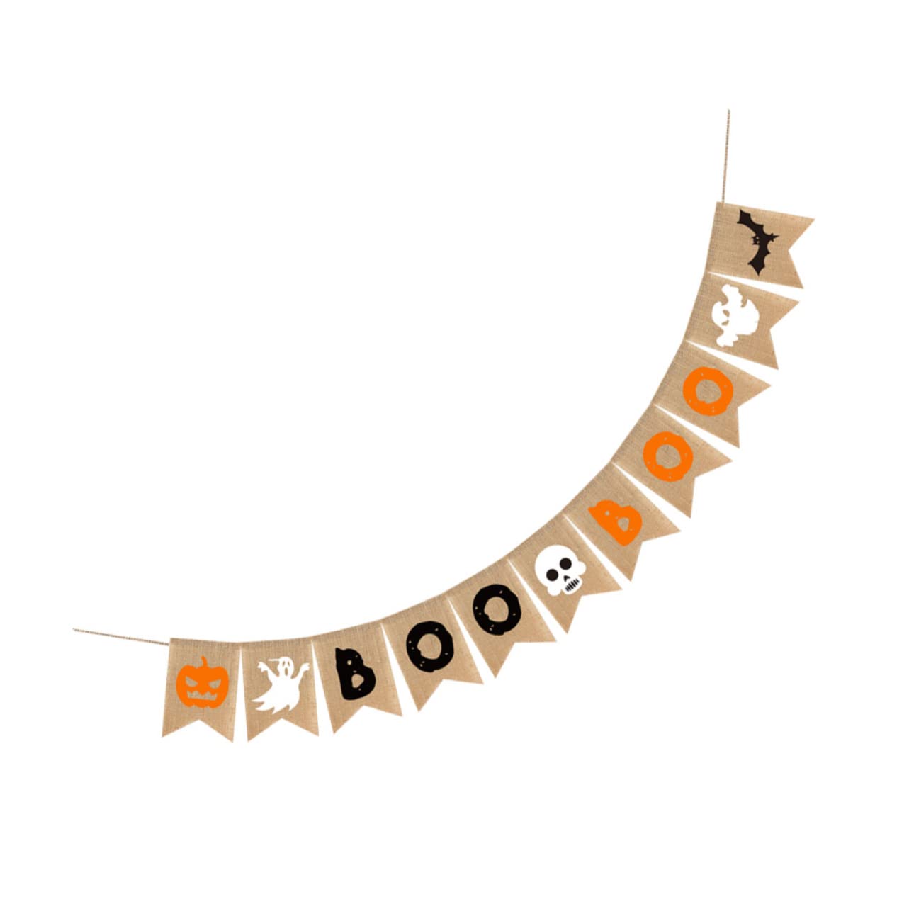 TOPBATHY 4 Stück Boo-Banner Dekorative Wimpelkette Halloween-Party-anhänger Halloween-Mantel Türanhänger Halloween Hängende Banner Halloween-Party-Banner Halloween-Party- Sackleinen