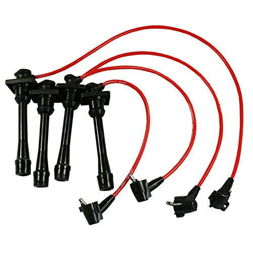 balikha Conjunto de 4 peças de cabos de ignição de silicone 90919-22327 para Toyota Corolla 1993 199