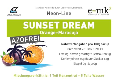 Slush-Sirup Eis Sunset Dream (Orange-Maracuja) | Konzentrat 5 L | Azo und Glycerin Frei | Slushy Eis selber machen | Slushmaschine Konzentrat 1:5, Perfekt für Ninja Slushy Maschine | Premium Qualität – Bild 6