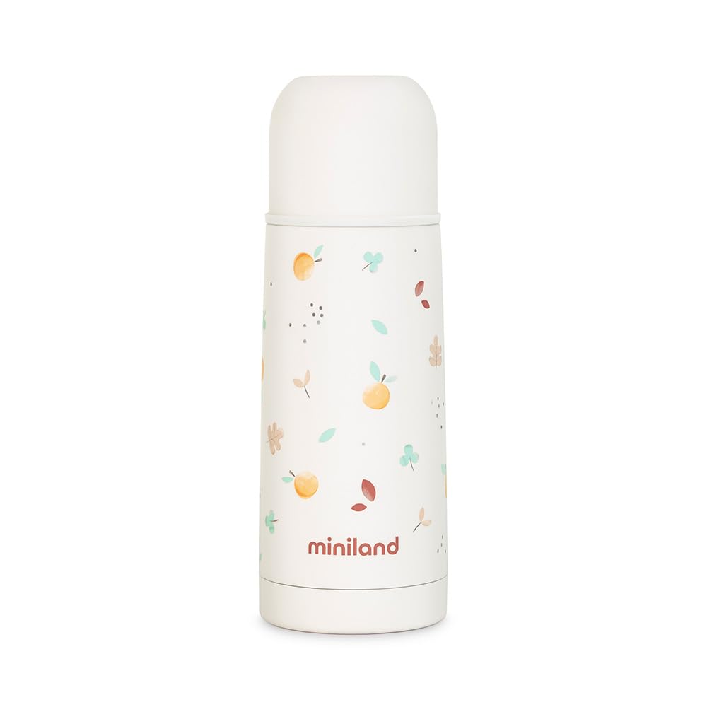 Miniland Thermy Valencia 350ml. Stainless Steel Thermo for Liquids 350ml. Hot and Cold Drinks for More Than 24 Hours. Valencia Collection