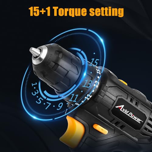 Avid Power 20V Cordless Drill Set 320 In-Lbs Torque Power Drill/Driver Kit With 2 Variable Speed, 3/8'' Keyless Chuck thumb #5