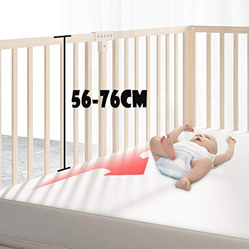 Barrière de lit en bois noble 200cm protection sommeil premium - 6